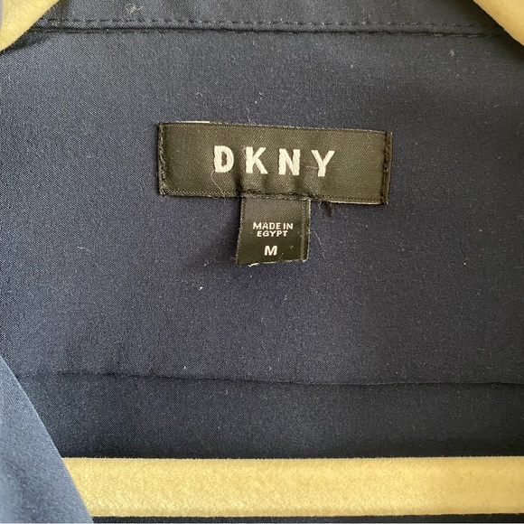 Men’s DKNY navy blue long sleeve button down - Picture 4 of 7